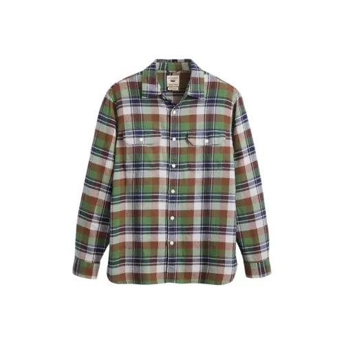 Levis Зеленые Мужские Рубашки