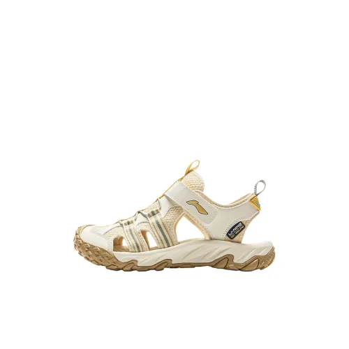 LINING YOUNG Sportlife Противоскользящие Устойчивые к истиранию Низкие Топы Детские Сандалии Экрю Детские