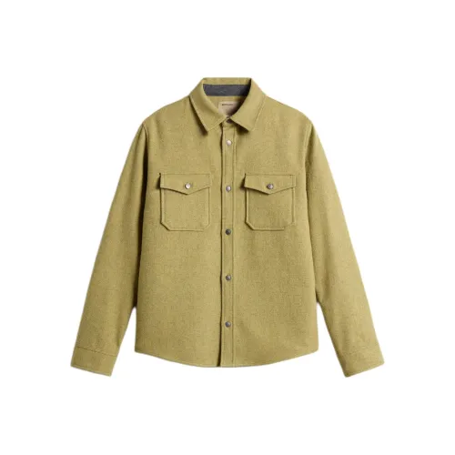 WOOLRICH FW24 Рубашка Мужская Зеленая