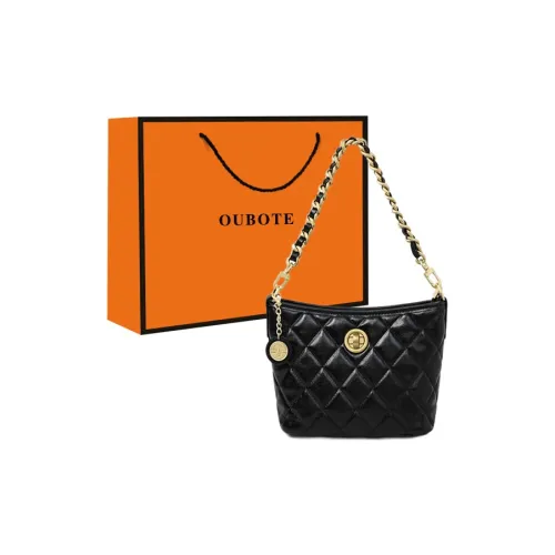 OUBOTE Корова Кожа с Синтетической Кожей Плечевая Сумка Стандартная Женская Черная