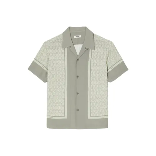 Sandro Светло-янтарный Мужские Рубашки