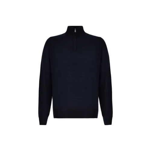 Canali Темно-синие мужские свитеры