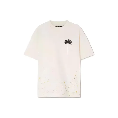 PALM ANGELS Экрю Мужская T-рубашка