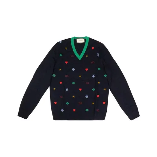 GUCCI Морской синий Мужские свитеры