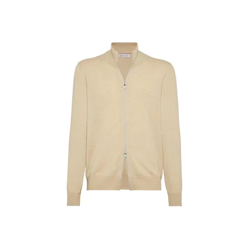 BRUNELLO CUCINELLI Кашемир Свитер Мужской Бежевый