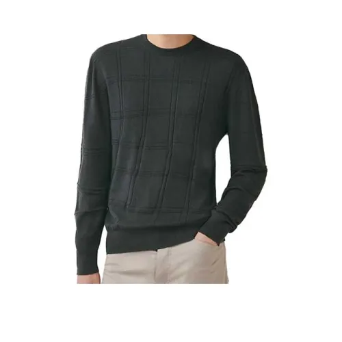 HERMES Мужские черные свитеры