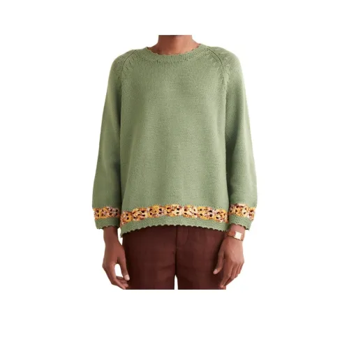 BODE Daisy Garland Свитер Мужской Зеленый
