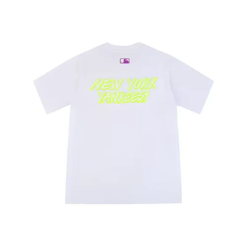 Mlb Base Logo Basic Collection T-Shirt Унисекс Айвори Белый