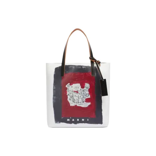 MARNI Tribeca Телячья кожа Тоут Сумка Сумка для покупок Сумка Женская Белая Черная Красная