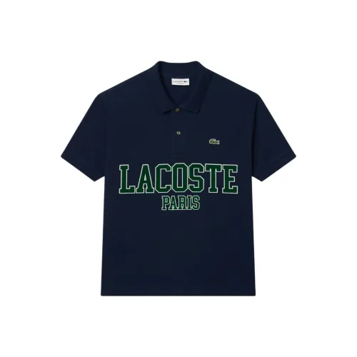 Мужская рубашка LACOSTE Collaboration в морском синем цвете
