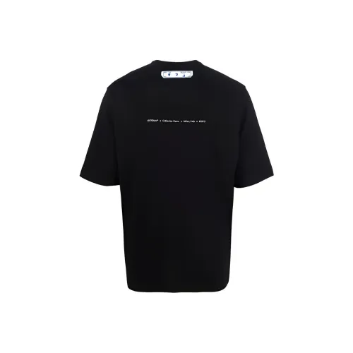 Off Белый FW21 Черный Мужская T-Рубашка