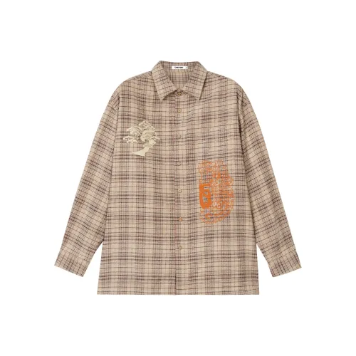 CANOTWAIT_ Рубашка Унисекс Смешанный Бежевый