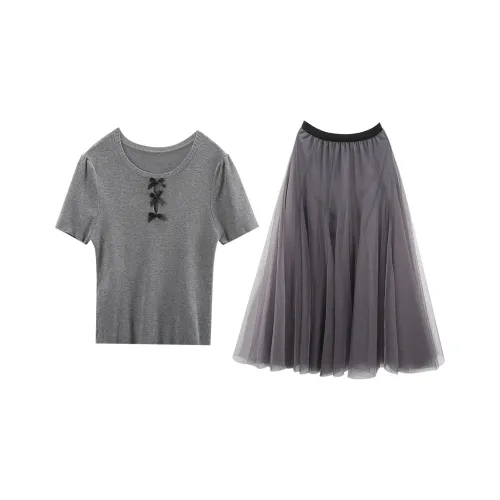 Комплект с юбкой A Paradise For Awakening женский серый