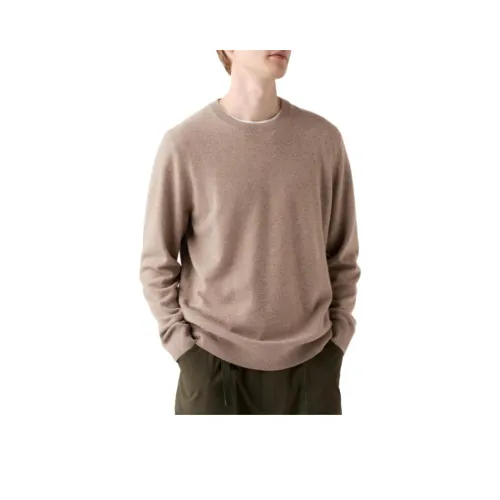 UNIQLO Кашемир Свитер Унисекс Темно-бежевый