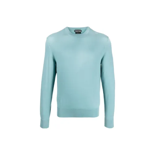TOM FORD Светло-синие мужские свитеры