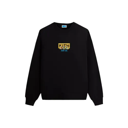 KITH x Disney FW24 Дональд Дак Тройняшки Винтаж Нельсон Толстовка Мужской Черный