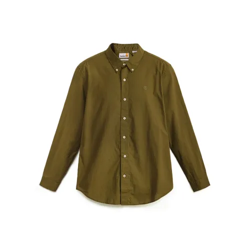 Timberland Рубашка Мужская Темно-оливково-зеленая