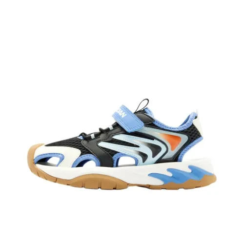 QIAODAN Противоскользящие Износостойкие Низкие Топы Детские Сандалии Черный Пасторальный BOAT Синий Подростки