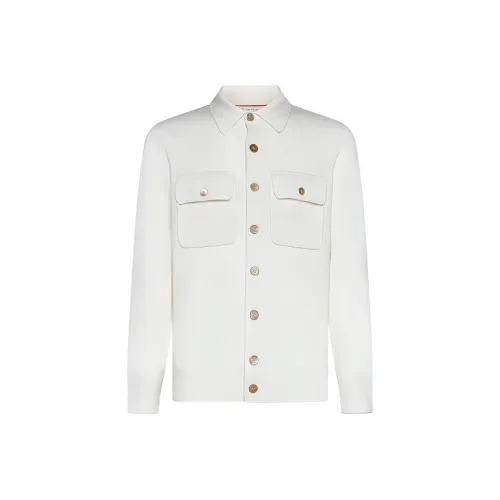 BRUNELLO CUCINELLI Экрю Мужские Свитера