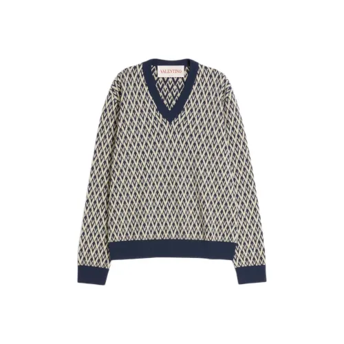 Valentino FW24 Свитер Мужской Морской Синий