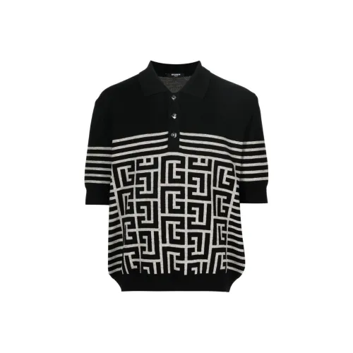 BALMAIN Многоцветные Черные и Белые Мужские Свитера