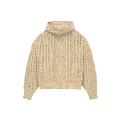 Fear Of God Essentials FW23 Cloud Series Свитер Мужской Золотое облако Золотой Вереск