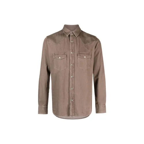 TOM FORD Рубашка Мужская Пшенично-Коричневая