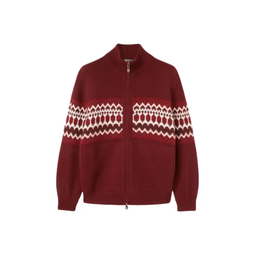 Loro Piana Яркий Рубиновый Красный Мужской Кашемировый Свитер