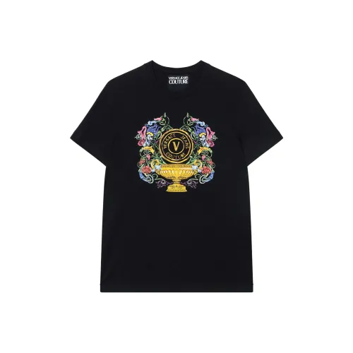 VERSACE JEANS COUTURE Мужские черные футболки