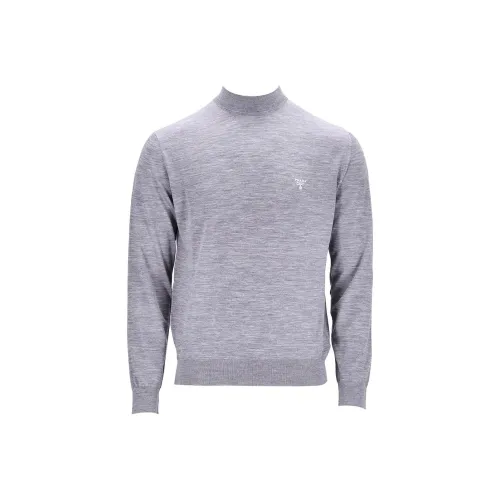 PRADA Серые Мужские Свитера