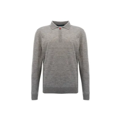 KITON Мужская поло серого цвета