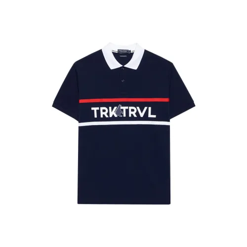 TREK TRAVEL Поло Мужское Темно-Синий