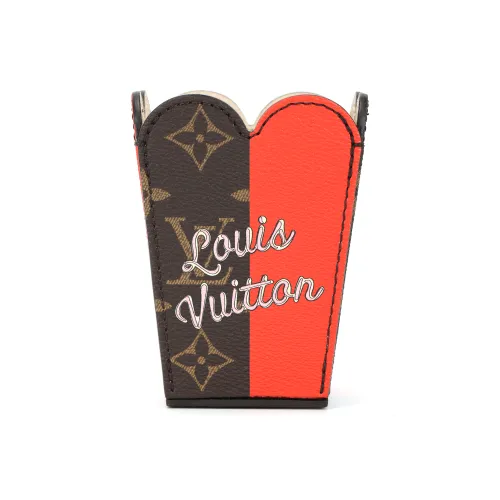 LOUIS VUITTON Холст с кожей Попкорн Корзина для хранения Унисекс Оранжевый и Коричневый