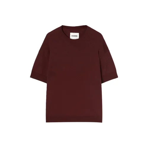 JIL SANDER Мужские свитеры бордового цвета