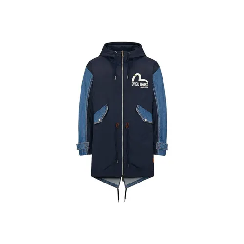 EVISU SS20 Куртка Мужская Синяя Джинсовая Синяя