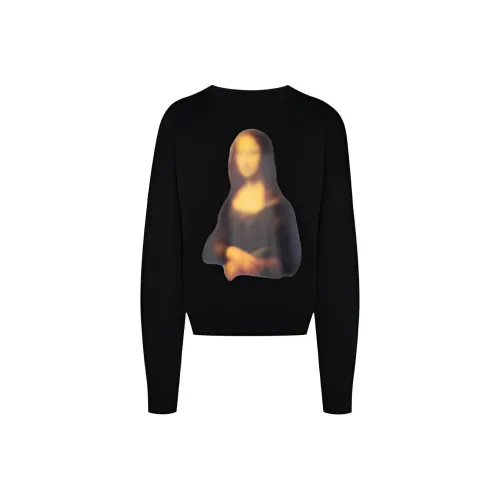 Off Белый Mona Lisa series Черный мужской Свитшоты