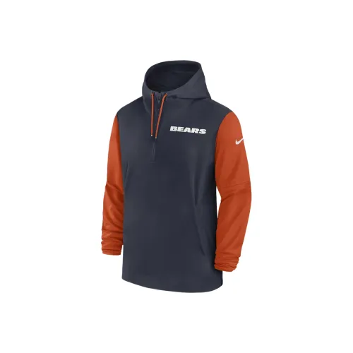 Nike Chicago Bears Sideline Pre Game Игрок NFL Толстовка Мужская Морской Синий