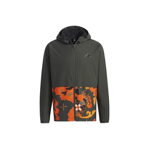 Adidas Темно-зеленый, многоцветный, мужской, куртки