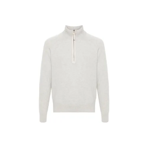 TOM FORD SS24 Кашемир Свитер Мужской Светло-Серый