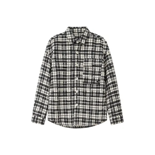 CAISEDI FW24 Рубашка Мужская Черно-Белая Клетка