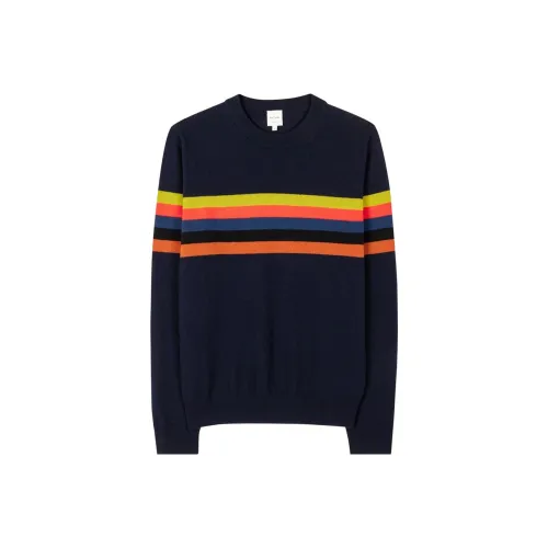Paul Smith Paul Smith Art Stripe Series Темно-синий Синий Мужской Трикотаж