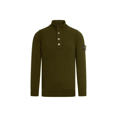 STONE ISLAND Зеленые Мужские Свитера