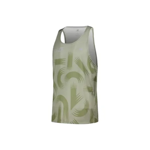 New Balance London Edition Series Беговая майка мужская темно-перидот