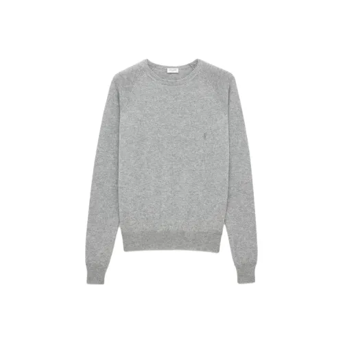 SAINT LAURENT Кашемировый свитер мужской Фотиния серый