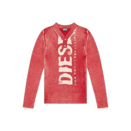 DIESEL Red Men's Sweaters DIESEL Красные Мужские Свитера