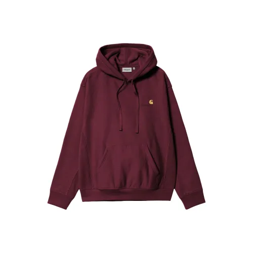 Carhartt WIP American Script FW24 Худи Свитшот Унисекс Бордовый