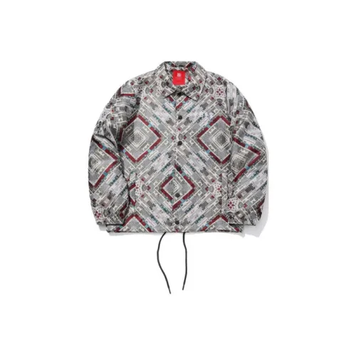 LINING Желтый Серый Полный С принтом Мужская Куртка