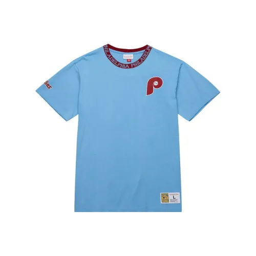 MITCHELL NESS x MLB Base Logo Philadelphia Team T-Shirt Мужской Синий