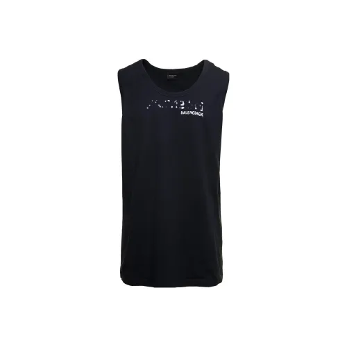 Balenciaga Топ Без рукавов Стандартный крой Мужской Черный