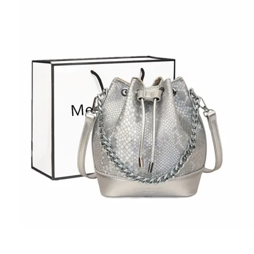 Fitchell ПУ (полиуретан) Ведрообразная сумка Сумка через плечо Стандартная Женская Серебряный Розовый Черный Белый Черный Красный Белый